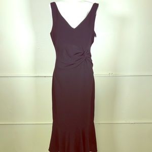 Cinq a Sept Adira Twist Detail Fluted Midi Dress